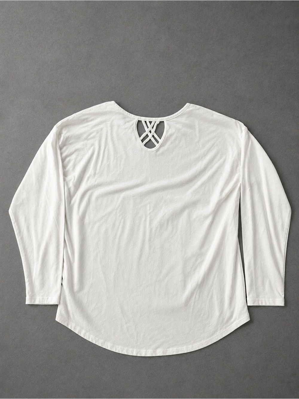 Old Navy White Long Sleeve Top with Crisscross Back Detail